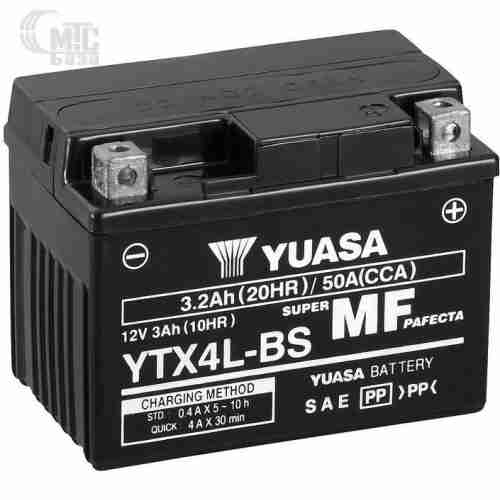 Аккумулятор на мотоцикл GS Yuasa Maintenance Free [YTX4L-BS] 6СТ-3 Ач R EN50 А 114x71x86мм